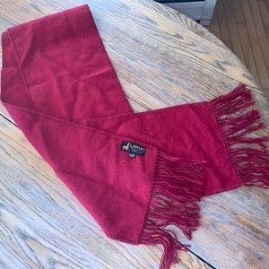 LANART COLLECTION alpaca wool fringed scarf 62” x 9”/Peru